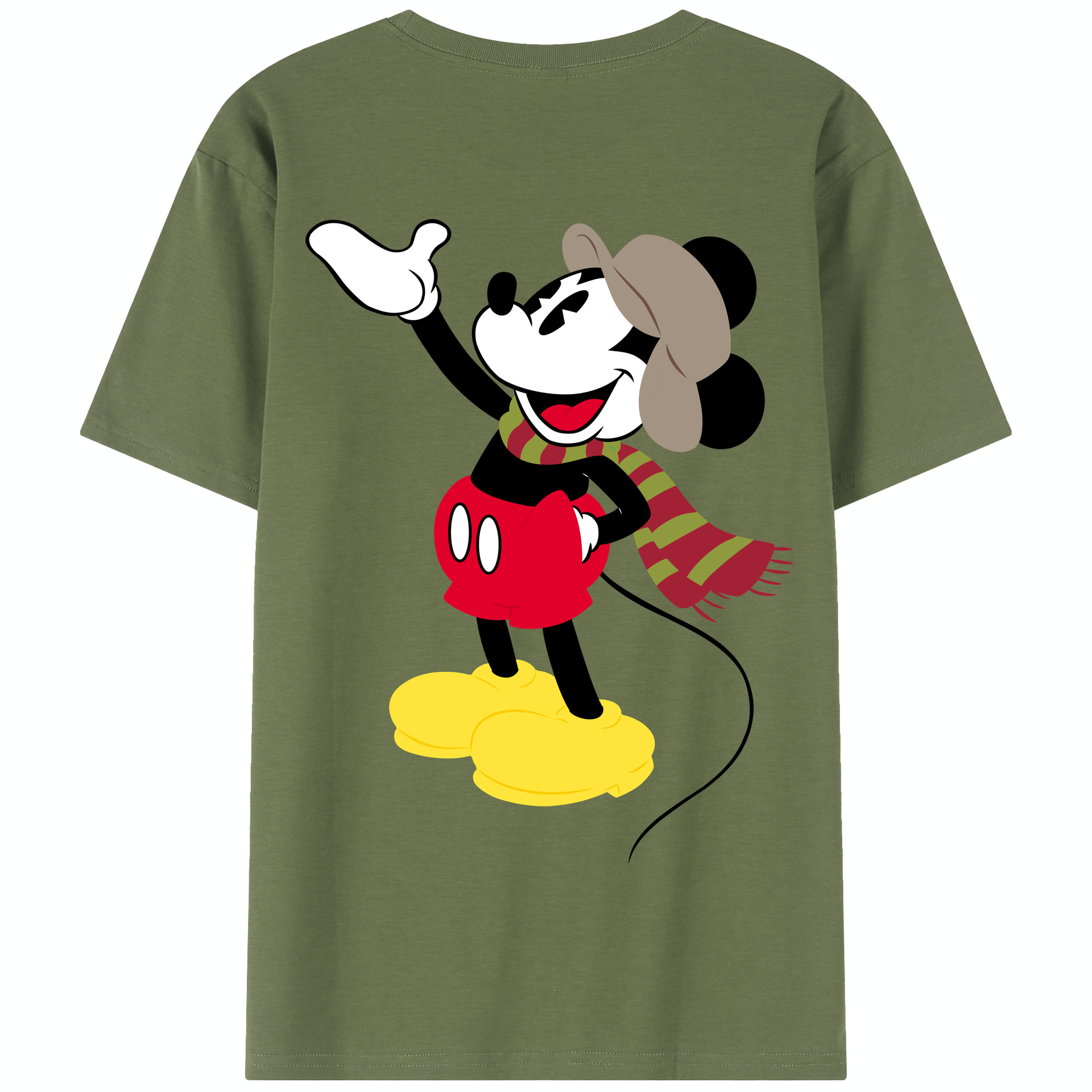 （画像用） ミッキーマウス Mickey Mouse 綿100％半袖Tシャツ（背面プリント）